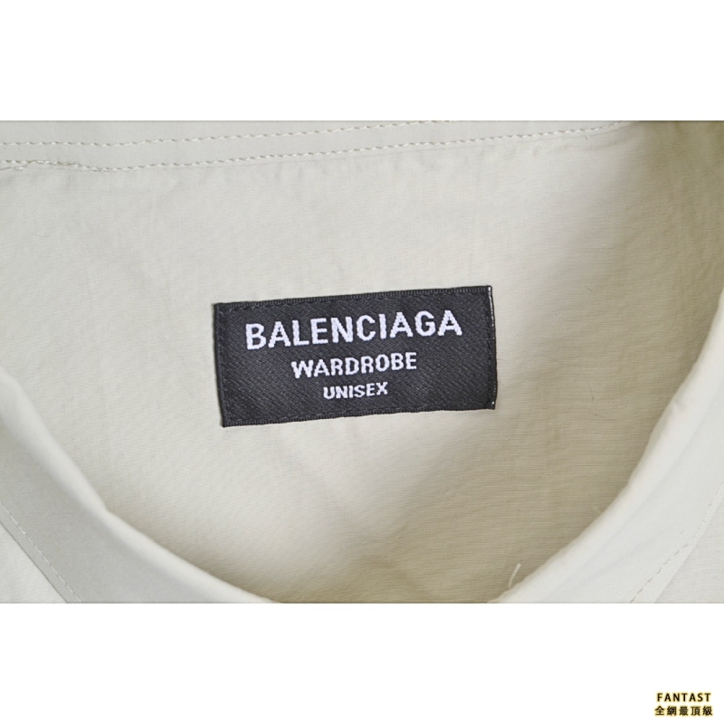 Balenciaga/巴黎世家 22FW 奶杏色標語襯衫夾克 