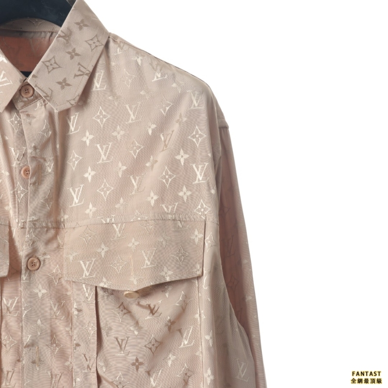 Louis Vuitton LV 22限定款 滿印暗紋桑蠶絲襯衫