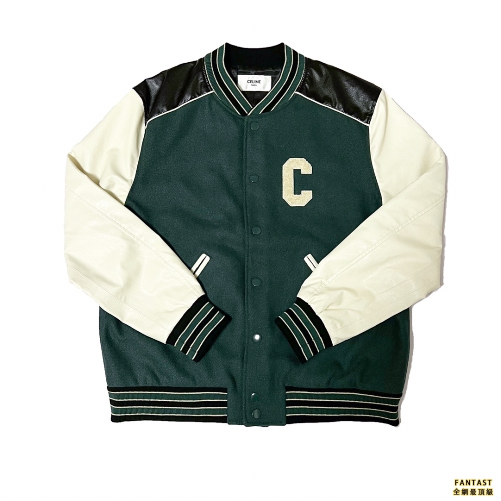 【賽琳 HEDI 22FW 皮袖棒球服】