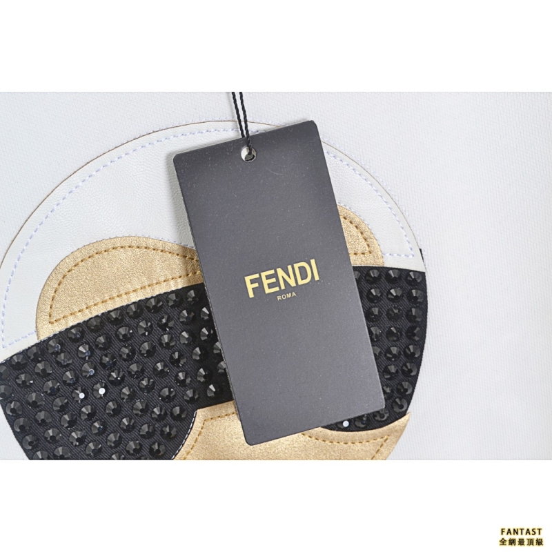 Fendi/芬迪 22fw 双F刺绣logo圆领卫衣