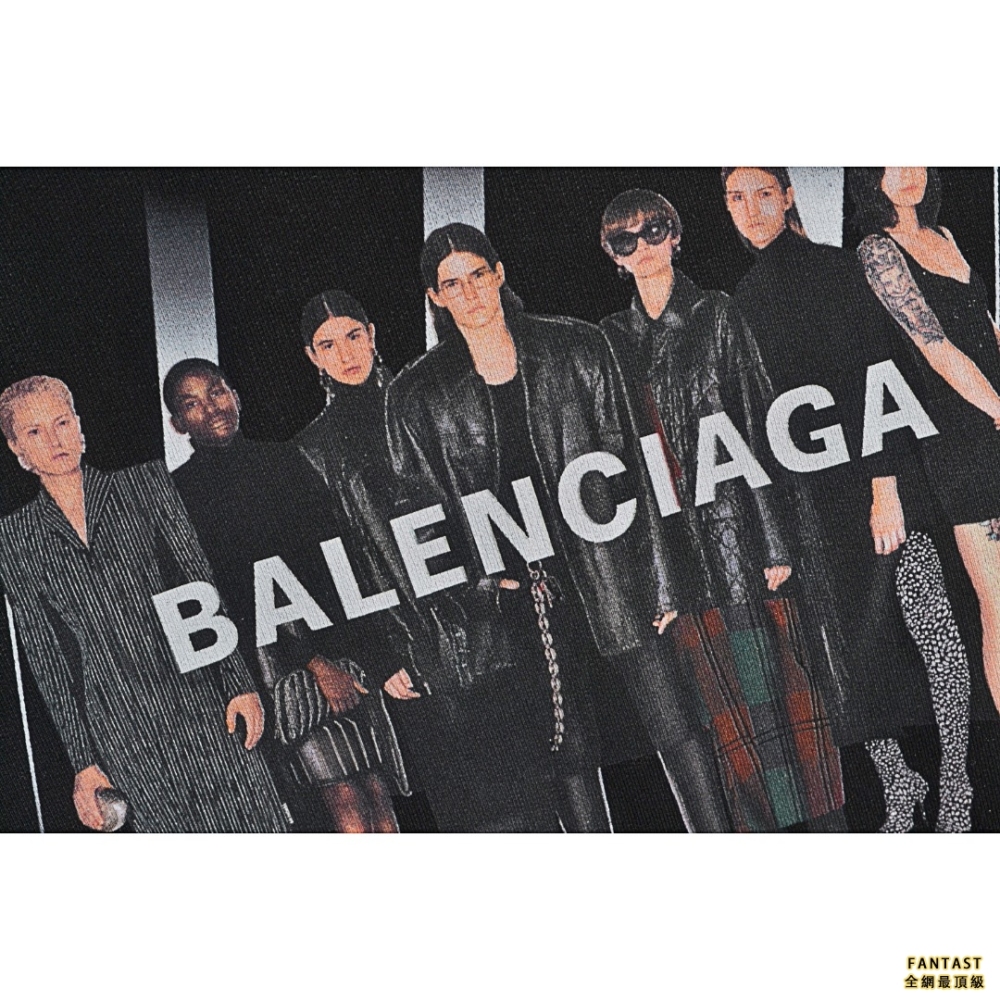 BALENCIAGA/巴黎世家  全明星人物印花長袖連帽衛衣