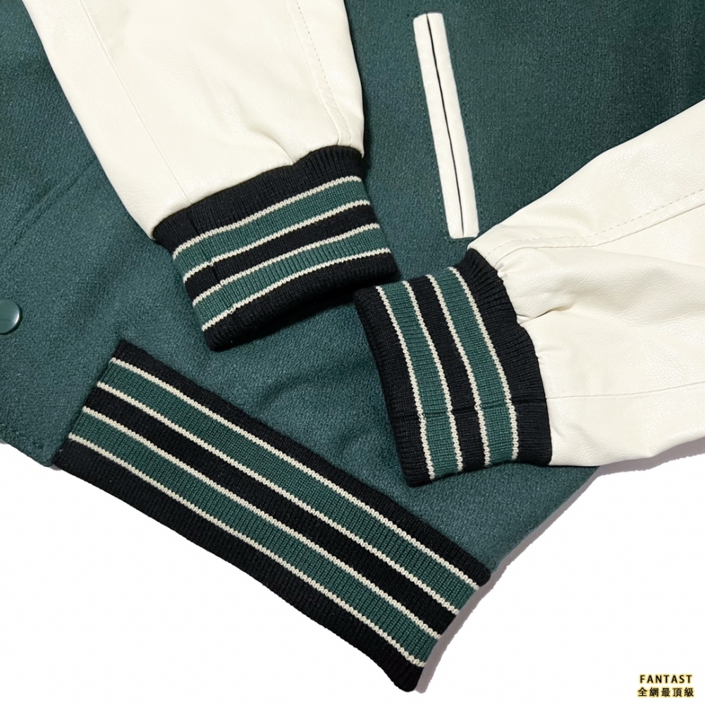 【賽琳 HEDI 22FW 皮袖棒球服】
