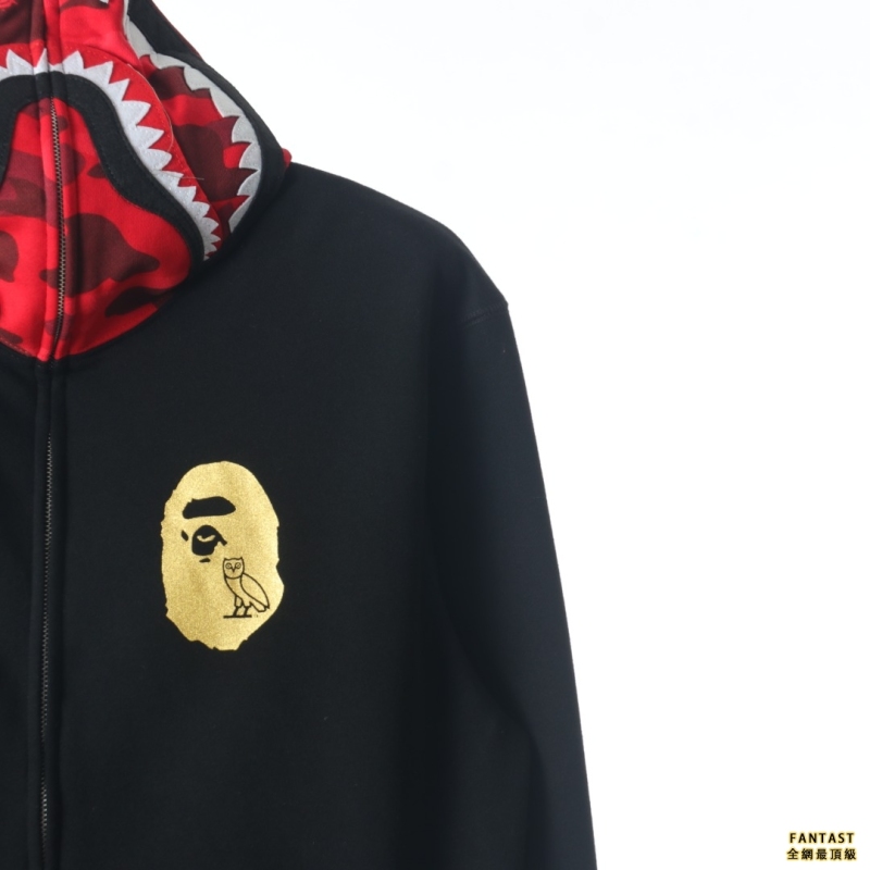 BAPE 拼色拉鍊帽衫