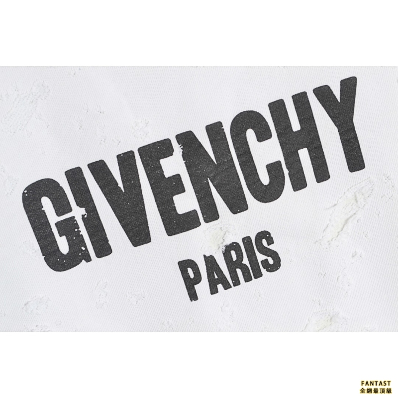 Givenchy/紀梵希經典大破洞字母印花圓領衛衣