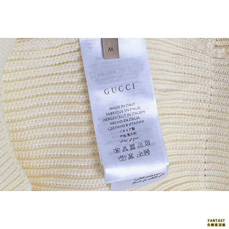 GUCCI/古馳 18Fw 口袋刺繡撞色針織開衫