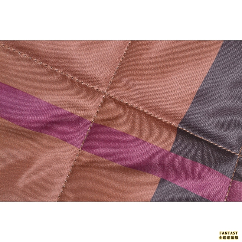Burberry/巴寶莉 22FW 棕色格紋棉服