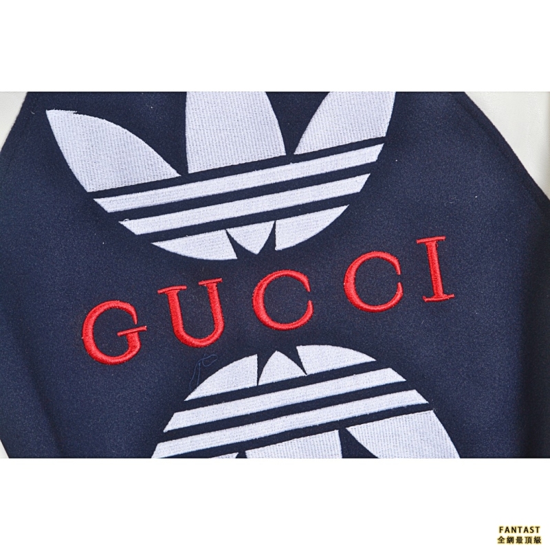 GUCCI × adidas三叶草 22FW三叶草织带棒球服外套