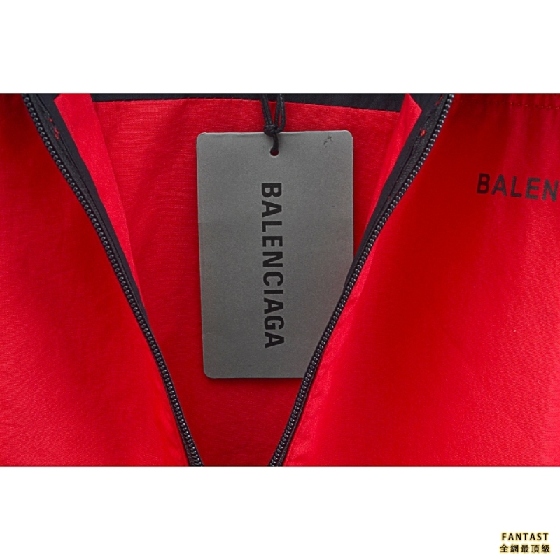 Balenciaga巴黎世家BLCG20ss黑红拼接冲锋衣外套