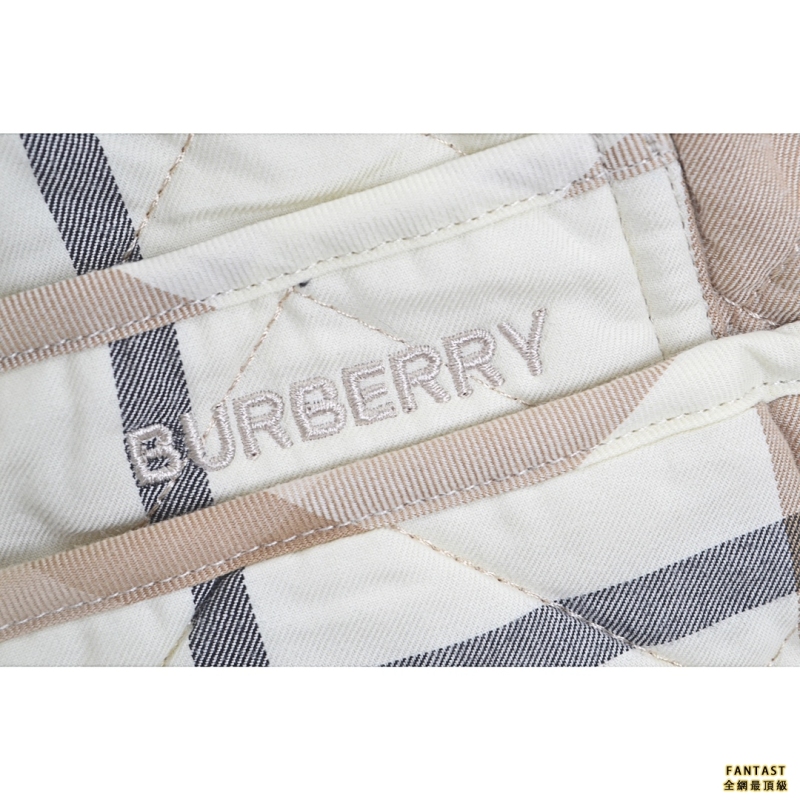 Burberry/巴寶莉 22Fw 燈芯絨菱形格棉服外套夾克 