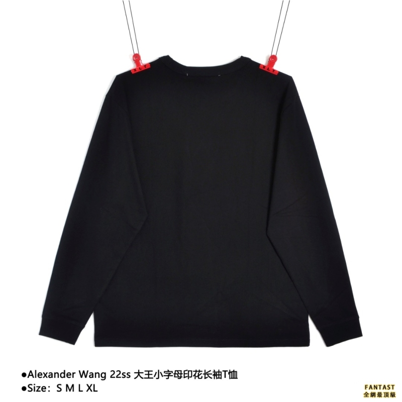 Alexander Wang 22ss 大王小字母印花长袖T恤