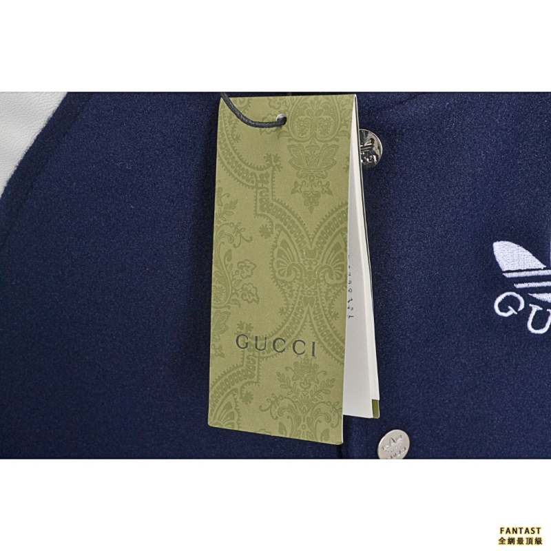 GUCCI × adidas三叶草 22FW三叶草织带棒球服外套
