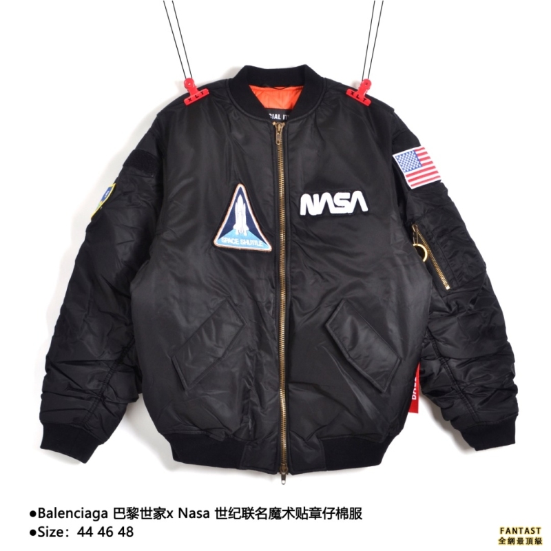 Balenciaga 巴黎世家x Nasa 世紀聯名魔術貼章仔棉服 