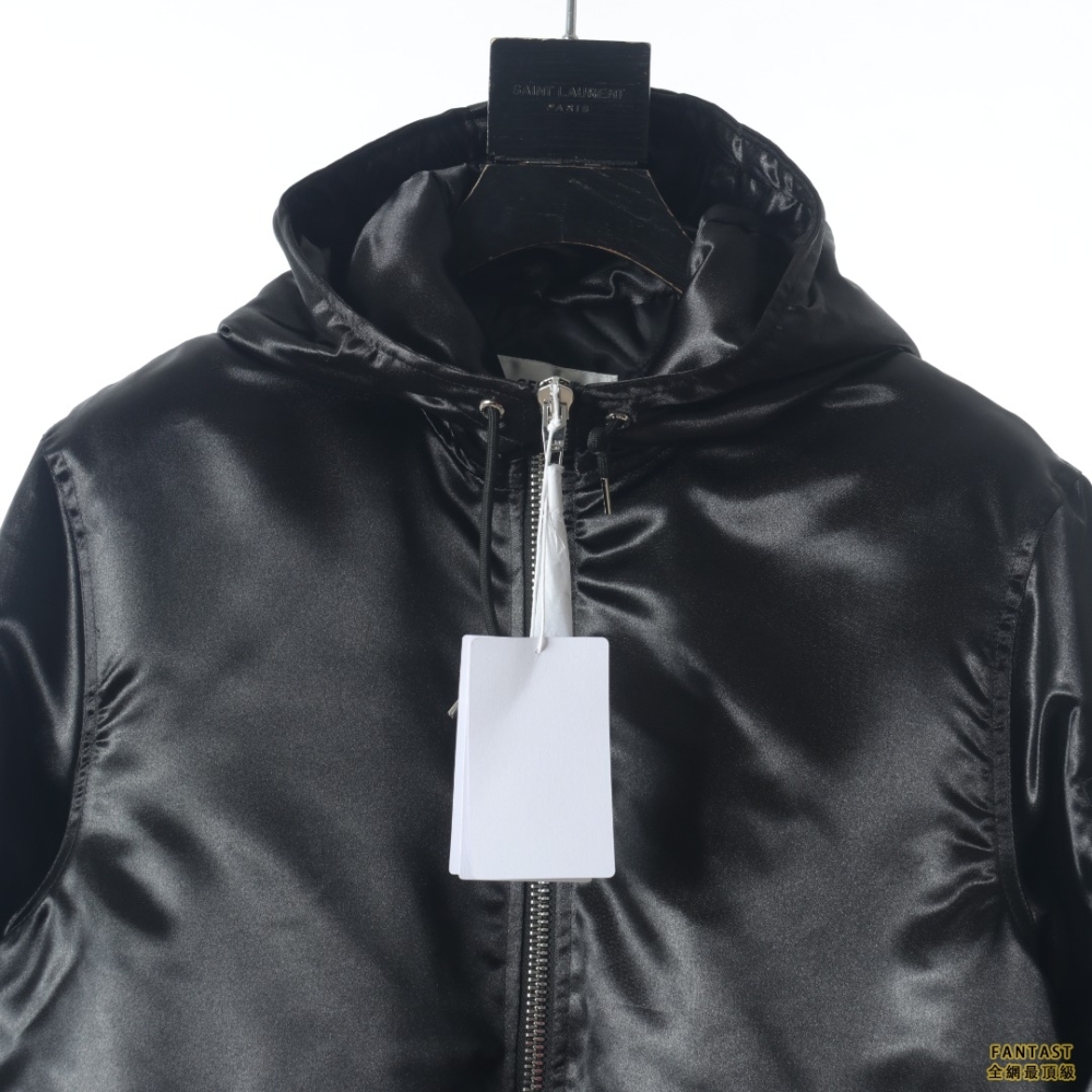 CELINE賽琳CE 22FW 緞面錦綸飛行員夾克棉服外套