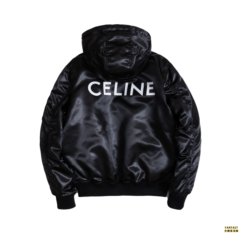 CELINE •緞面錦綸飛行員夾克