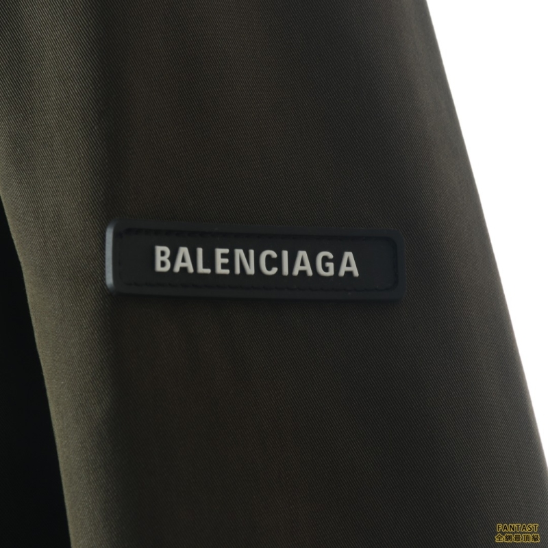 Balenciaga巴黎世家 22FW 橄榄绿袖标西装外套 