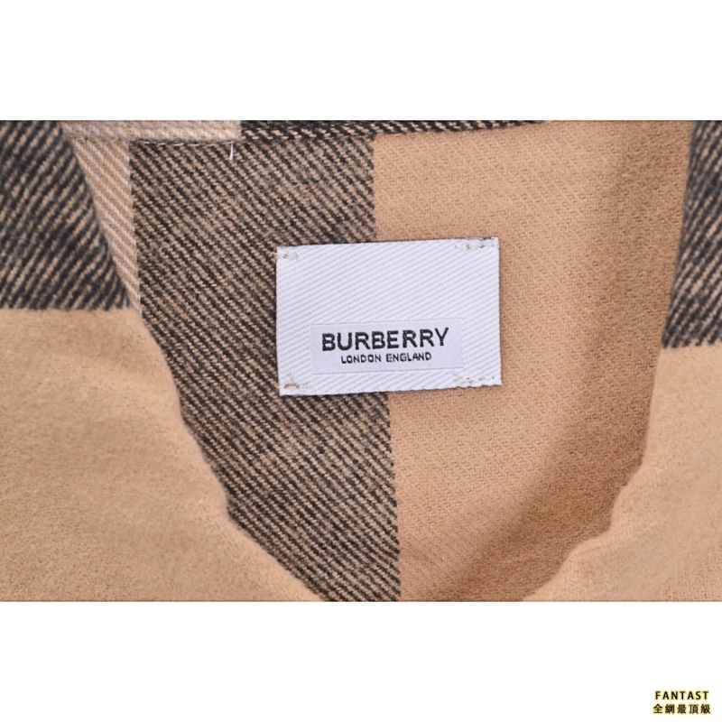 Burberry/巴寶莉 22FW裁片格紋拼接襯衫外套