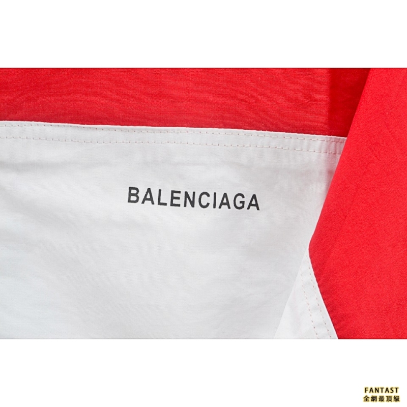 Balenciaga巴黎世家BLCG20ss红白拼接冲锋衣外套