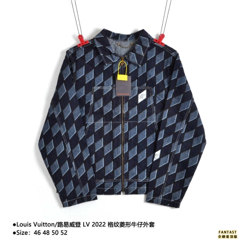 Louis Vuitton/路易威登 LV 2022 格紋菱形牛仔外套