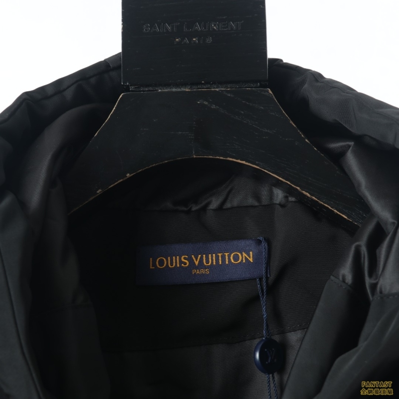 Louis Vuitton/路易威登 22FW雙袖漸變老花連帽棉服外套