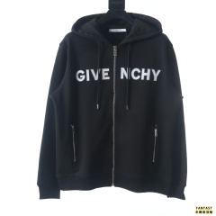 Givenchy/紀梵希 22S刺繡字母加絨連帽外套
