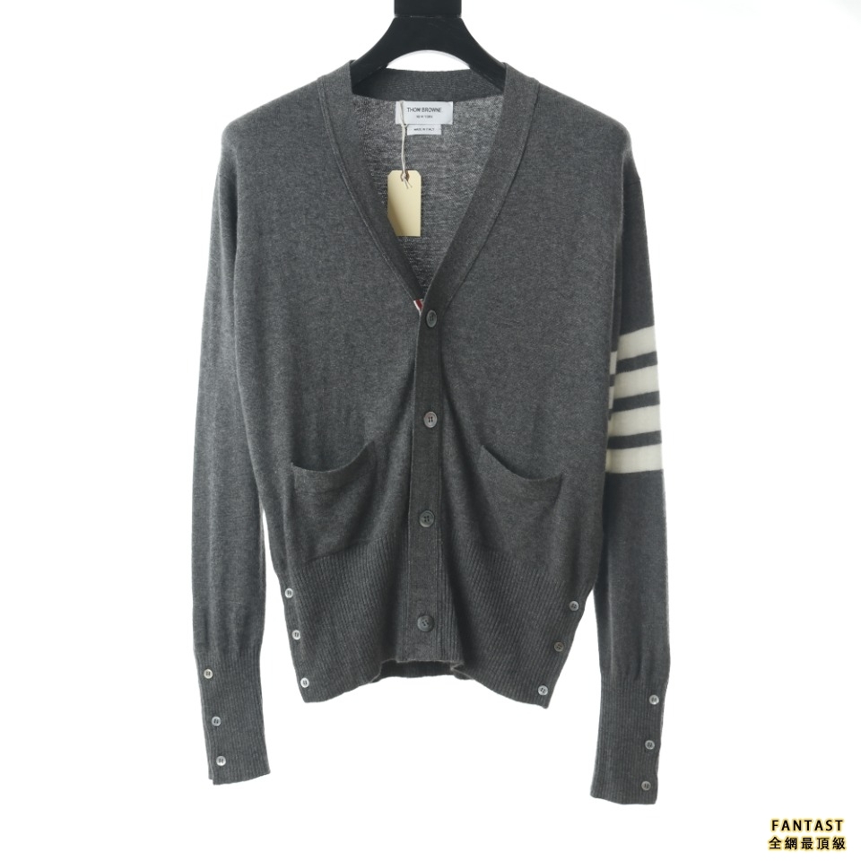 Thom Browne TB 四扣四條槓羊絨開衫