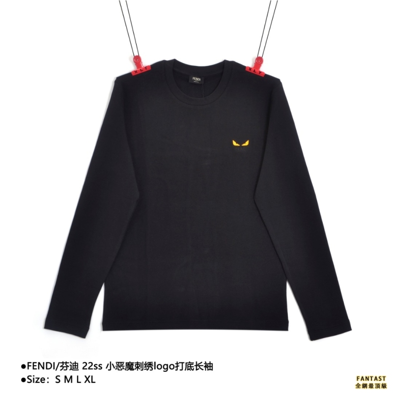 FENDI/芬迪 22ss 小惡魔刺繡logo打底長袖