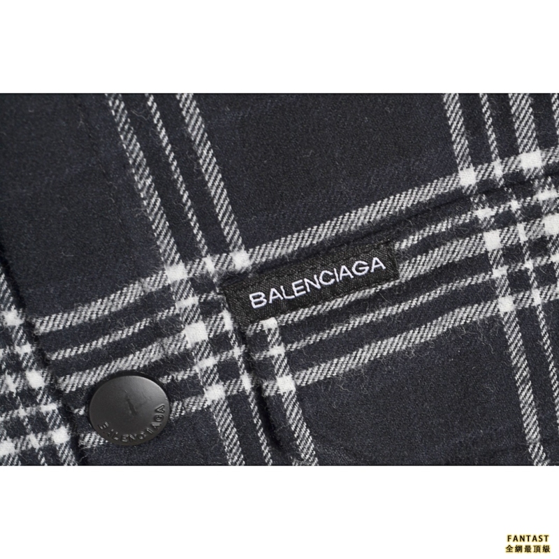 Balenciaga/巴黎世家 TROMPE L'ŒIL廓形襯衫絎棉外套