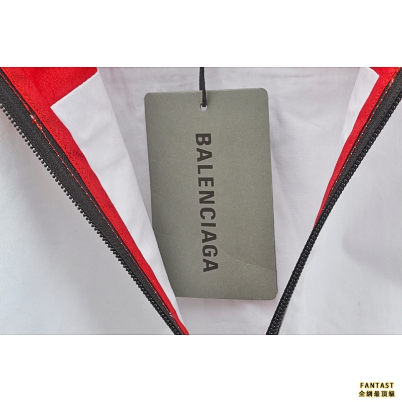 Balenciaga巴黎世家BLCG20ss红白拼接冲锋衣外套