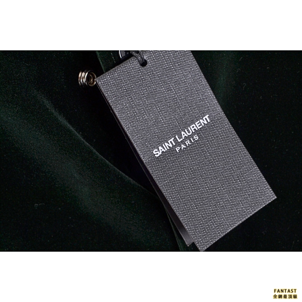 SAINT LAURENT/聖羅蘭SLP 22FW 墨綠色棒球服