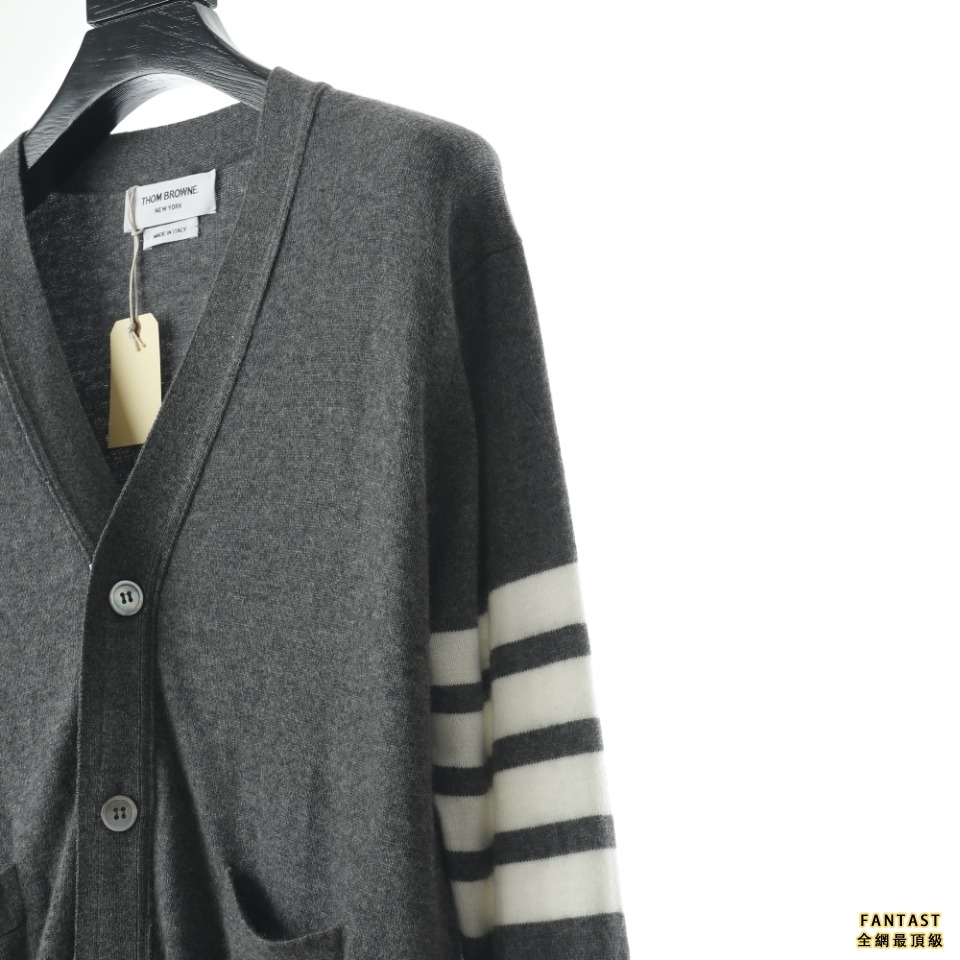 Thom Browne TB 四扣四條槓羊絨開衫