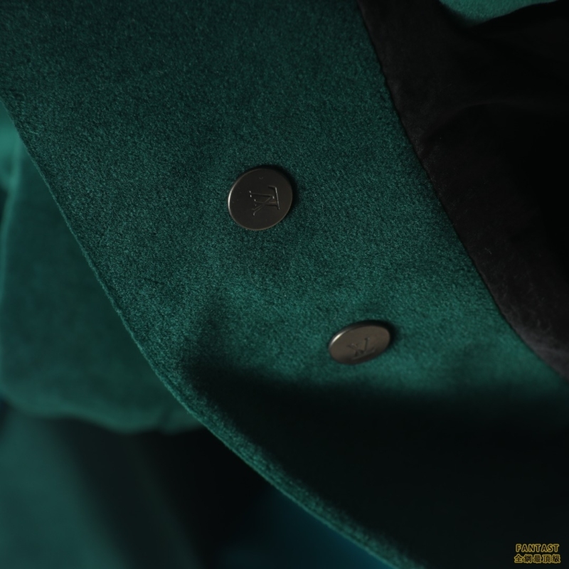 Louis Vuitton/路易威登 22Fw 蓝绿蜜桃绒撞色夹克外套