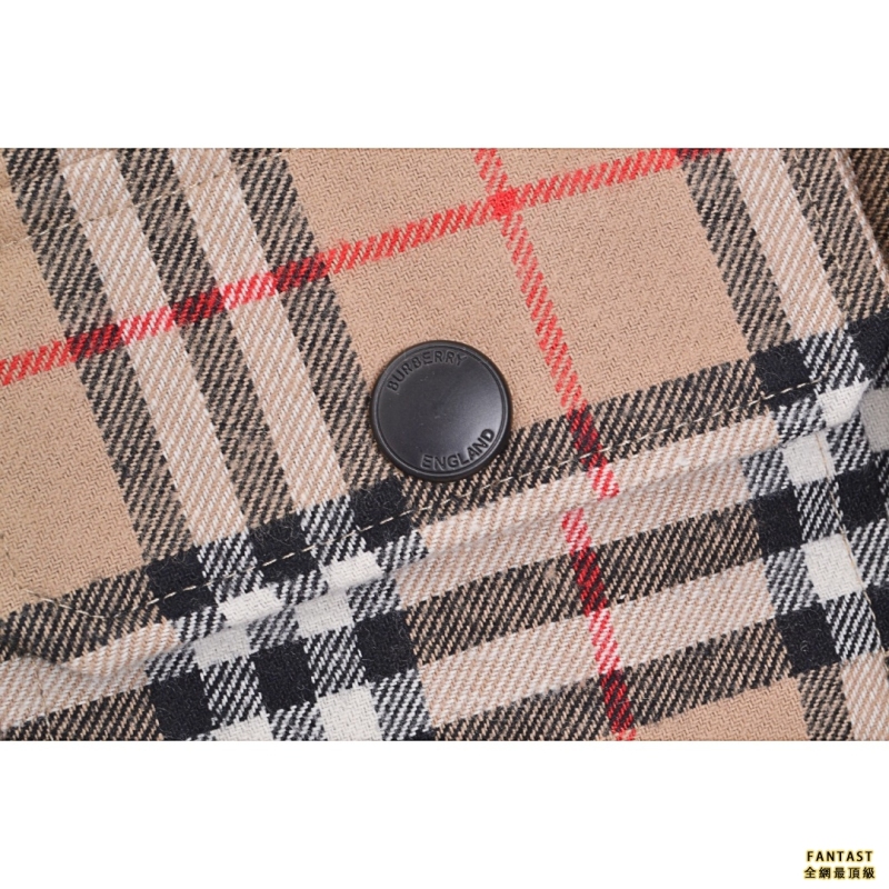 Burberry/巴宝莉 21FW 经典格纹羊羔底衬衫外套