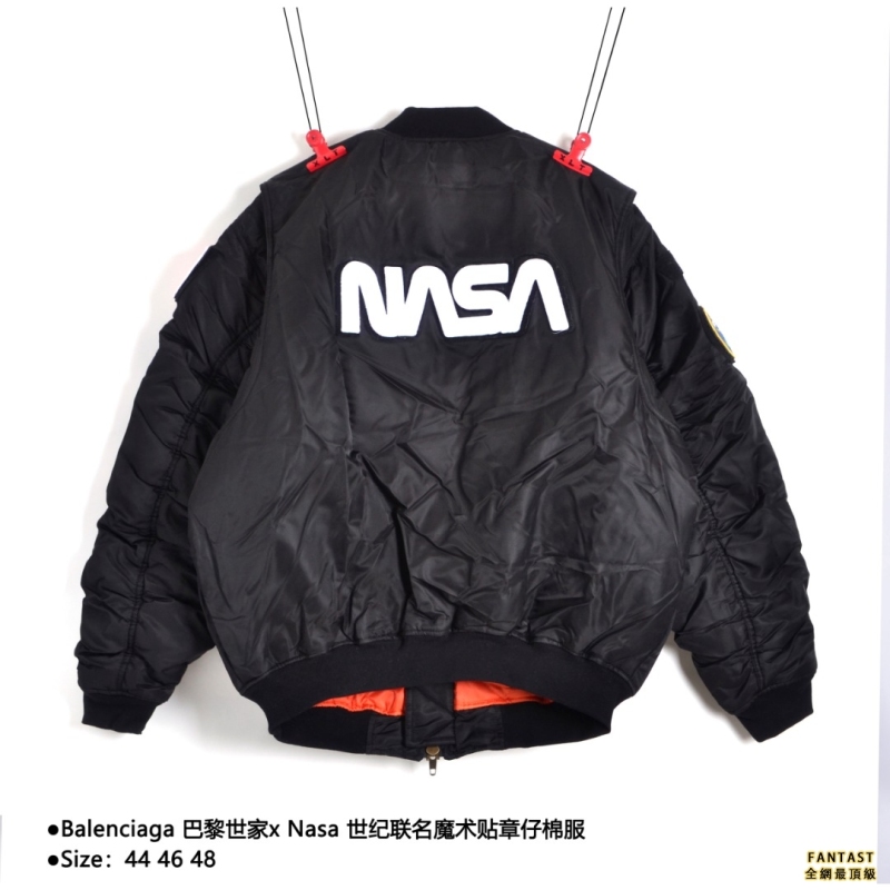 Balenciaga 巴黎世家x Nasa 世紀聯名魔術貼章仔棉服 