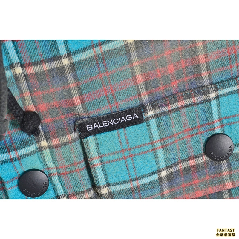 Balenciaga/巴黎世家 TROMPE L'ŒIL廓形襯衫絎棉外套