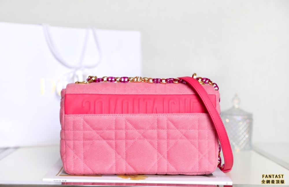 Dior迪奧 caro 牛仔粉色