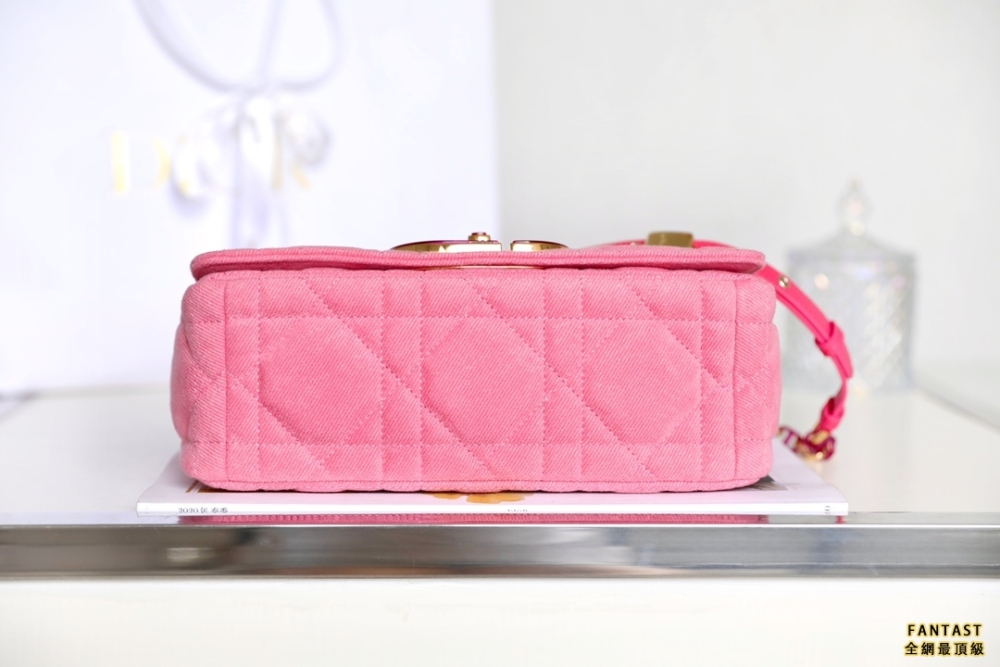 Dior迪奧 caro 牛仔粉色