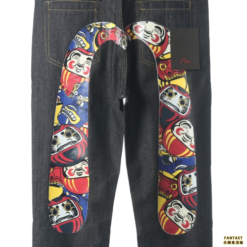 Evisu/福神 不倒翁達摩牛仔長褲 