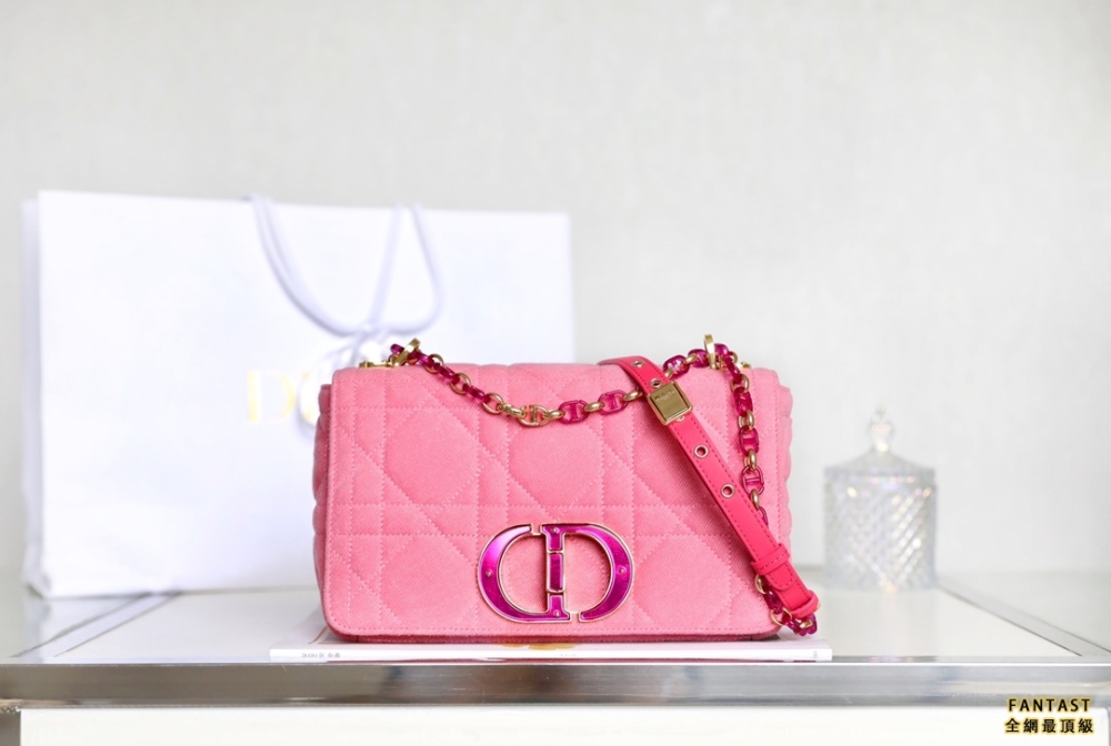 Dior迪奧 caro 牛仔粉色