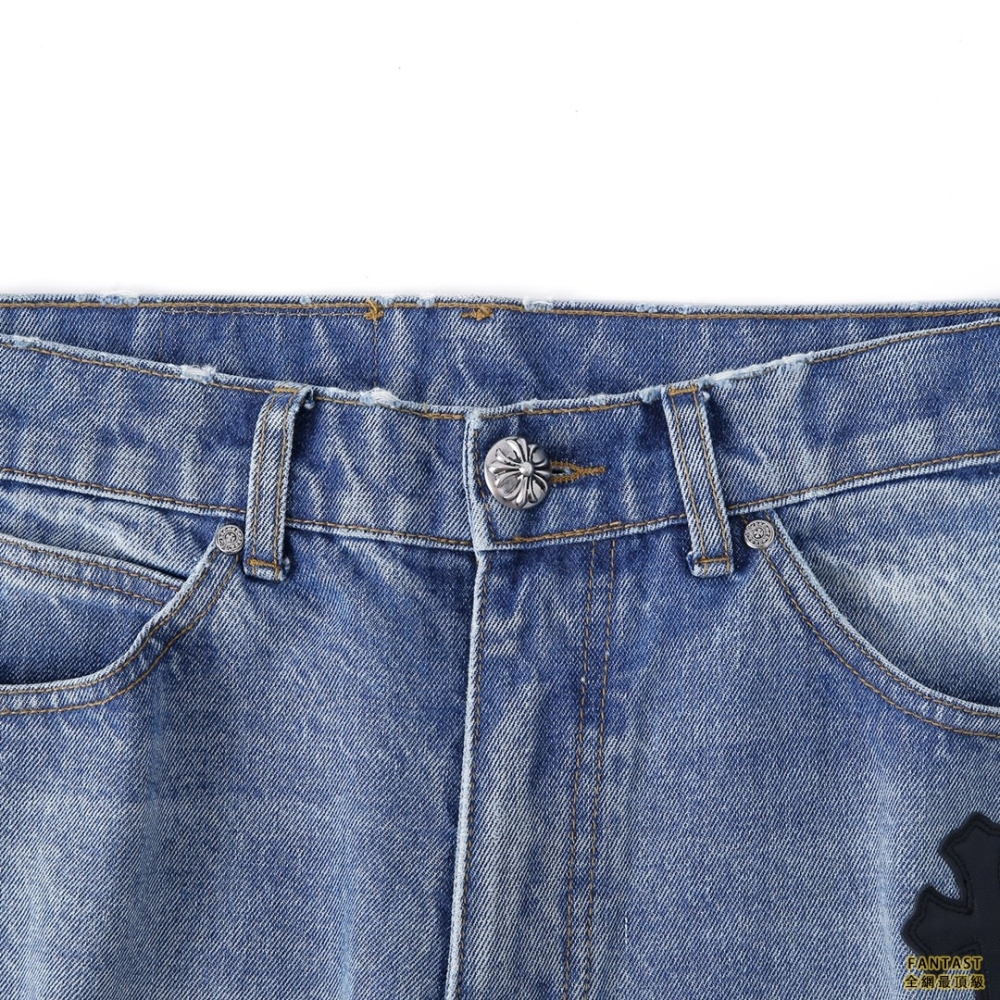 【上新】Chrome Hearts 21ss全球限量 最新藍牛黑皮神褲 全網獨家首發 天價單品 