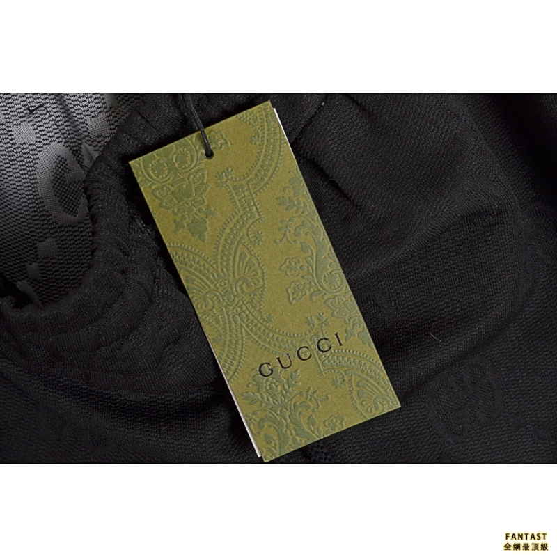 Gucci/古馳 21Fw 紅綠織帶暗紋提花套裝長褲