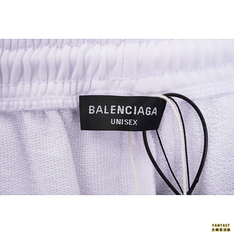 Balenciaga/巴黎世家 侧边织带刺绣Logo直筒长裤