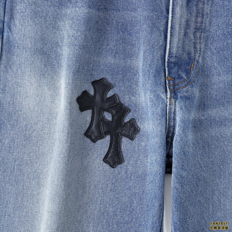 【上新】Chrome Hearts 21ss全球限量 最新藍牛黑皮神褲 全網獨家首發 天價單品 