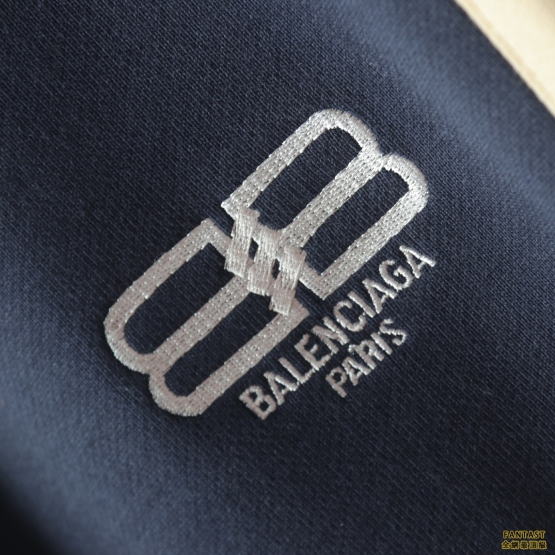 Balenciaga/巴黎世家 2022新款拼色鎖扣Logo直筒休閑褲