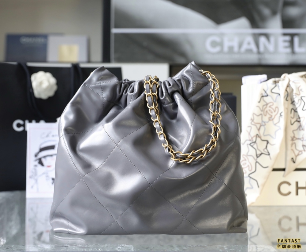 Chanel 22s|  灰色/金字  22bag 小號