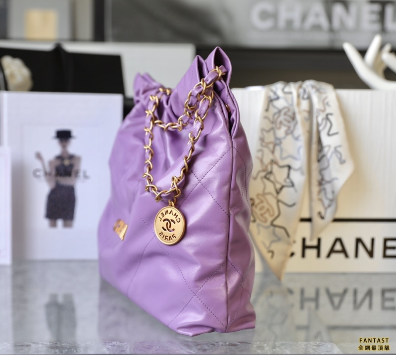 Chanel 22s|  紫色/金字  22bag 小號