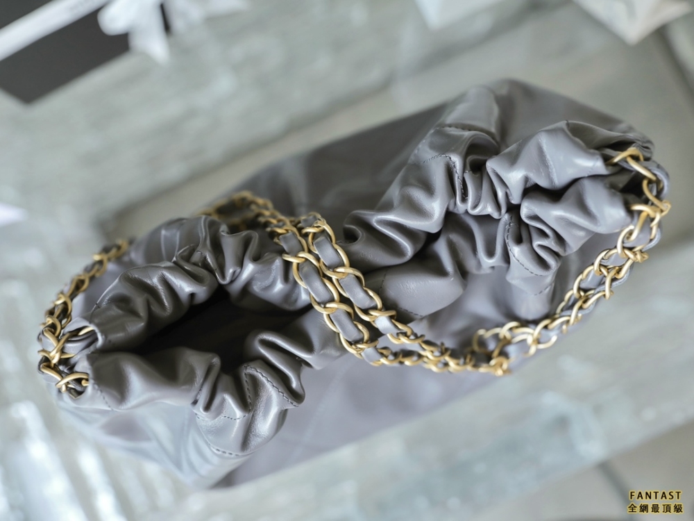 Chanel 22s|  灰色/金字  22bag 中號