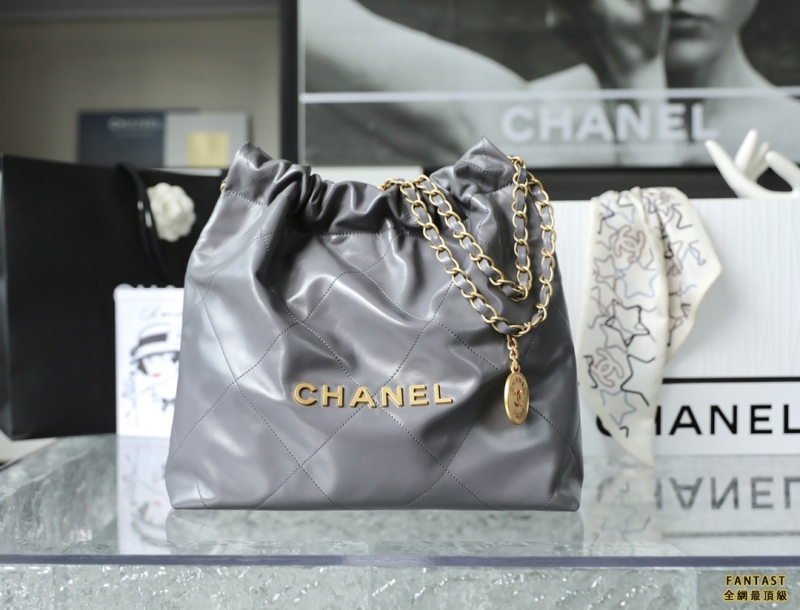 Chanel 22s|  灰色/金字  22bag 小號