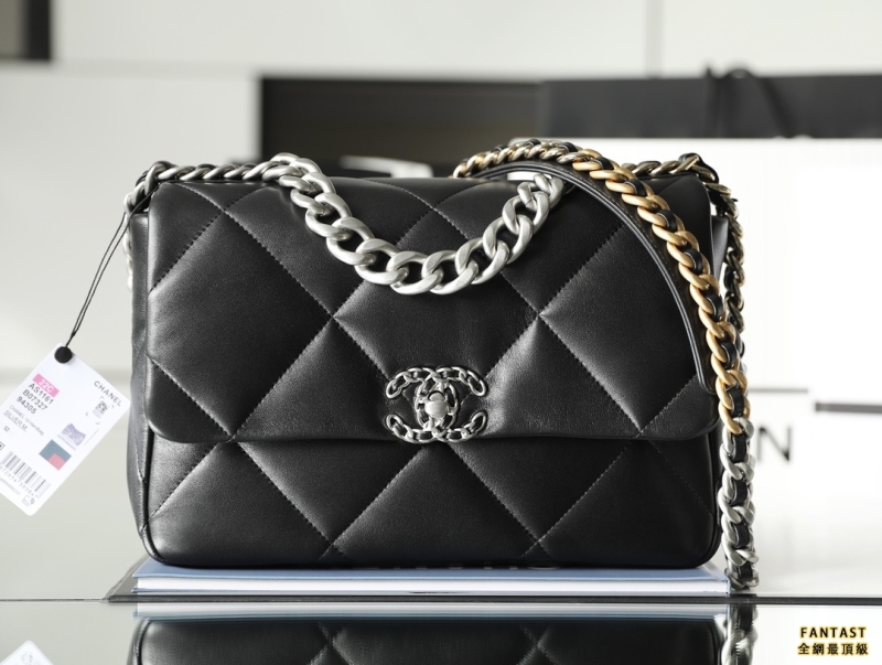 CHANEL 22c早春新款 19bag 2022c早春系列 黑色銀扣