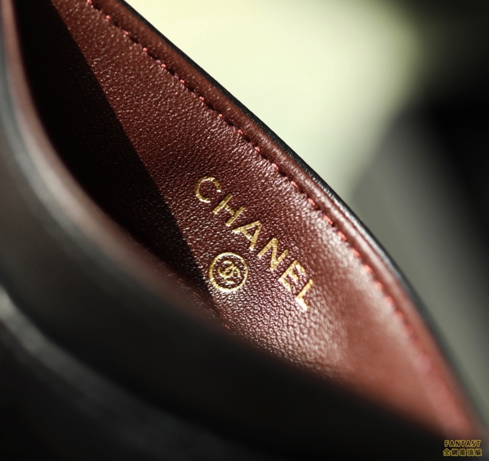 CHANEL CLASSIC 翻蓋零錢包 經典卡夾 細膩羊皮黑金