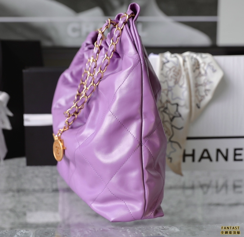 Chanel 22s丨紫色/金字 22bag中號